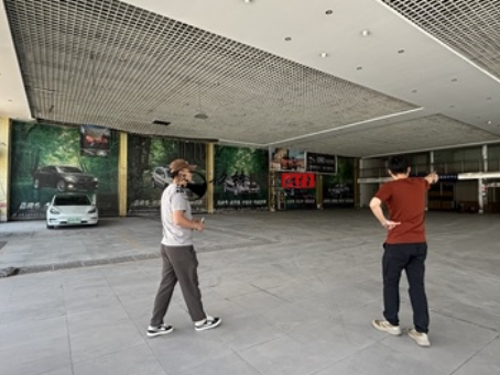 隆德装修公司|隆德绿源汽车展厅设计装修项目现场勘察